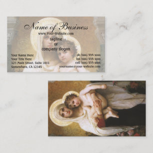 Madonna der Rosen von William Adolphe Bouguereau Visitenkarte