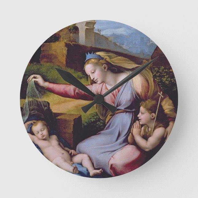 Madonna des blauen Diadem oder Madonna von t Runde Wanduhr (Vorderseite)