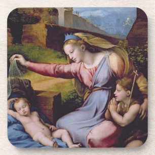 Madonna des blauen Diadem oder Madonna von t Untersetzer