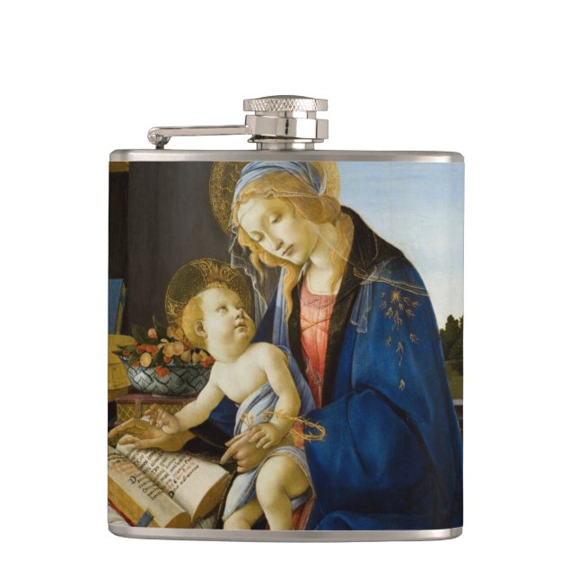 Madonna des Buches durch Botticelli Flachmann (Vorderseite)