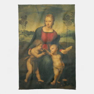 Madonna des Distelfinken von Raphael Sanzio Geschirrtuch