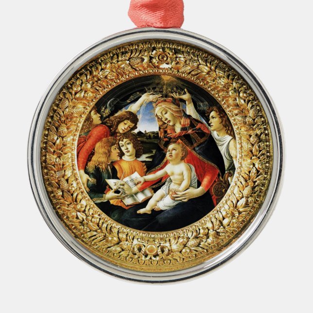Madonna des Magnificat Silbernes Ornament (Vorne)