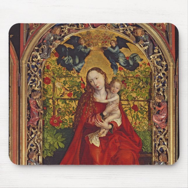 Madonna des RoseBower, 1473 Mousepad (Vorne)
