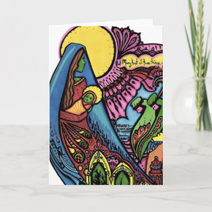 Madonna et carte de Noël d'enfant