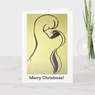 Madonna et carte de Noël d'enfant