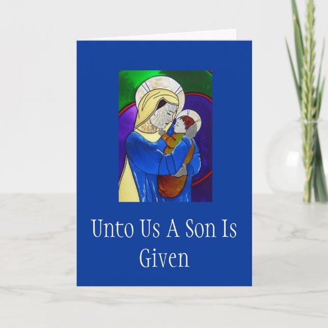 Madonna et carte de Noël d'enfant (Devant)