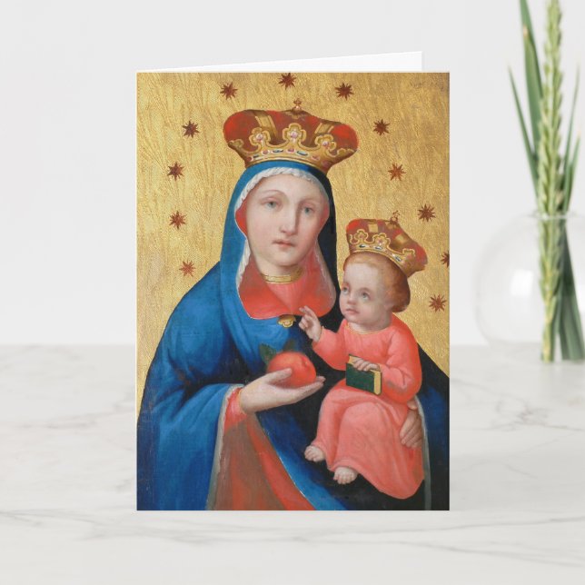 Madonna et Christ Child - Carte de Noël (Devant)