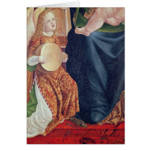 Madonna et enfant avec des musiciens d'ange