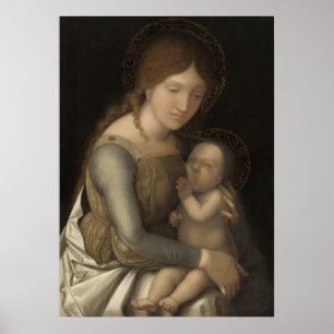 Madonna et Enfant - Correggio Fine Art Poster