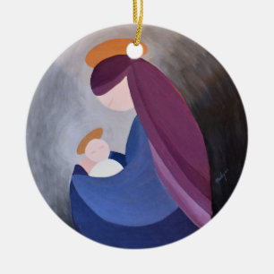 Madonna et Enfant - Luc 2:11 ornement de Noël
