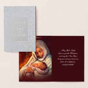 Madonna et Enfant Luxe Véritable Foil Cartes de No