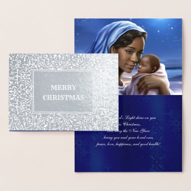 Madonna et Enfant Luxe Véritable Foil Cartes de No (Affichage)
