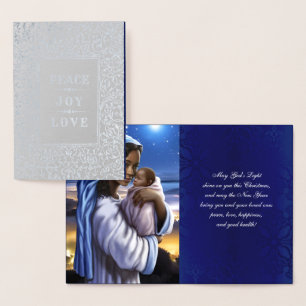 Madonna et Enfant Luxe Véritable Foil Cartes de No