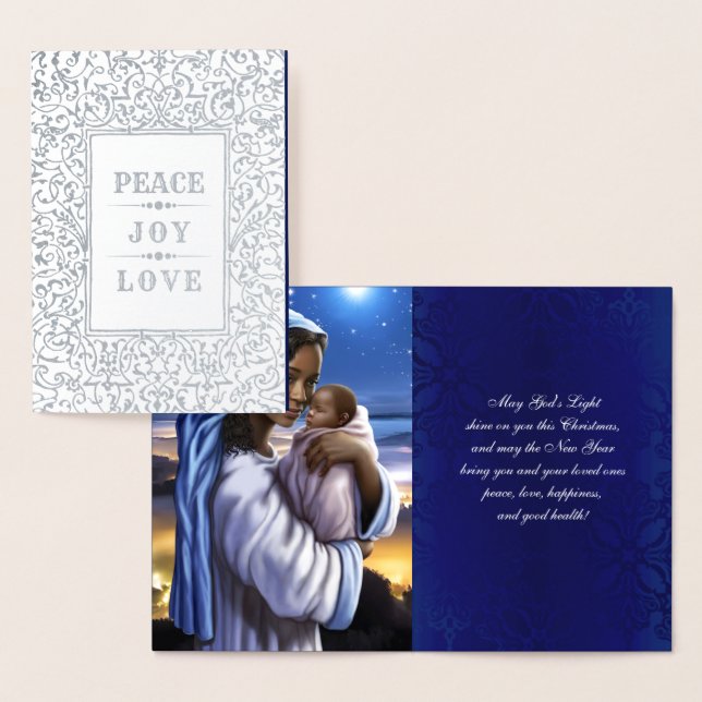 Madonna et Enfant Luxe Véritable Foil Cartes de No (Affichage)