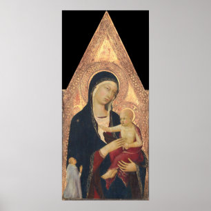 Madonna et Enfant - Poster d'Art Lippo Memmi