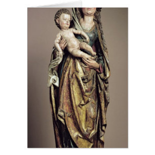 Madonna et enfant, sculpture en bois