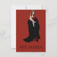 Madonna in der Kirche Ave Maria Heiligenbildkarte