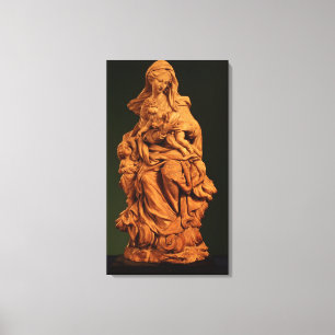 Madonna, Jesus und Johannes der Täufer Leinwanddruck