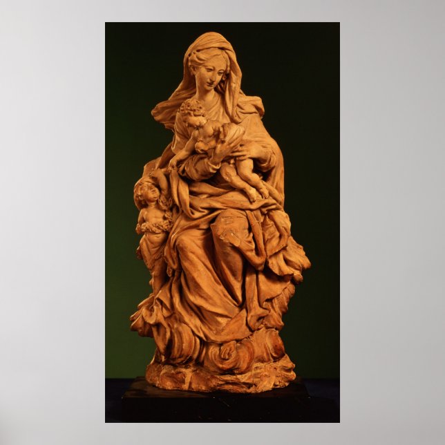 Madonna, Jesus und Johannes der Täufer Poster (Vorne)