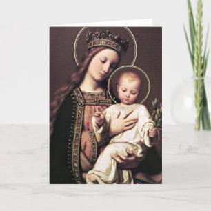 Madonna Jungfrau Mary and Child Jesus Karte