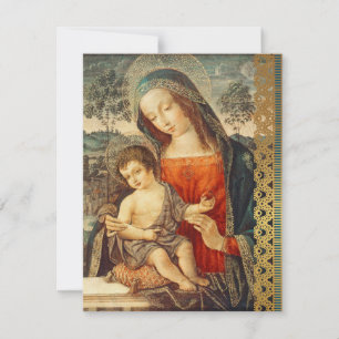 Madonna Kinderklassik Kunst Kulturelle Sehenswürdi Feiertagskarte