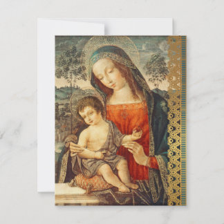 Madonna Kinderklassik Kunst Kulturelle Sehenswürdi Feiertagskarte