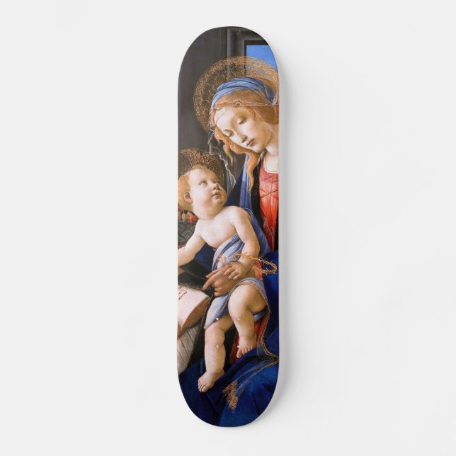 Madonna lehrt das Kind Jesus Sandro Botticelli Skateboard (Vorderseite)