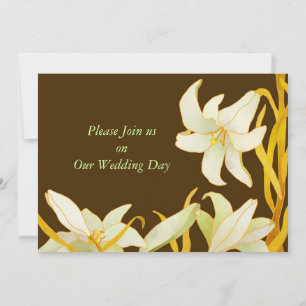 Madonna Lilies Brown Hochzeit im Herbst Einladung