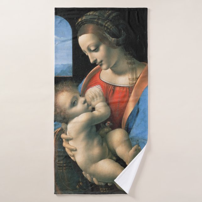 Madonna Litta, Leonardo da Vinci, 1490-1491 (Serviette de bain)