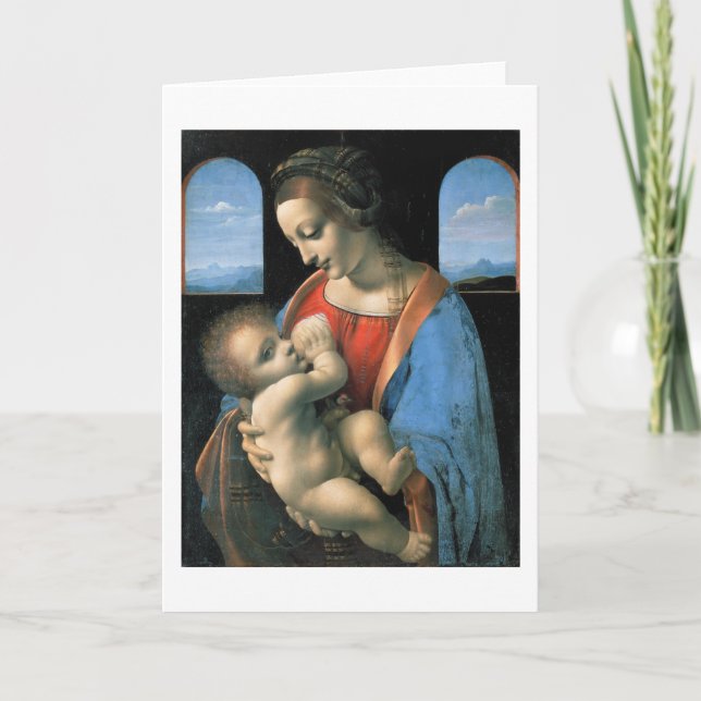 Madonna Litta, Leonardo da Vinci, 1490-1491 Karte (Vorderseite)