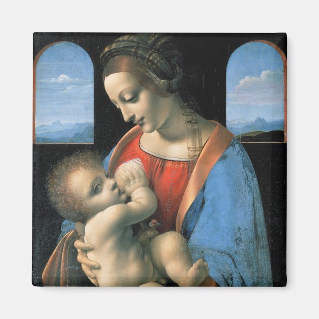 Madonna Litta, Leonardo da Vinci, 1490-1491 Magnet (Vorne)
