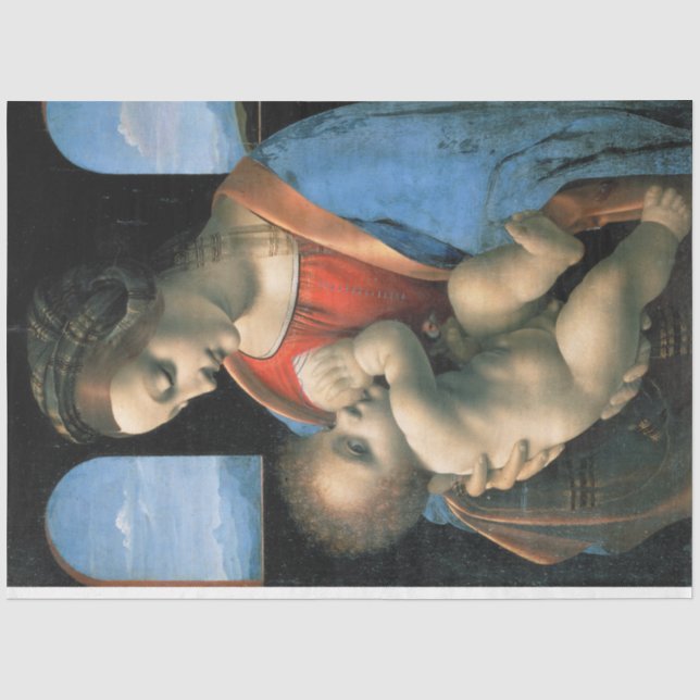 Madonna Litta, Leonardo da Vinci, 1490-1491 Seidenpapier (Vorderseite)