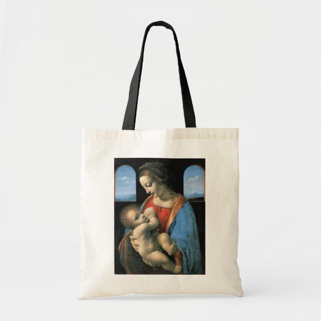 Madonna Litta, Leonardo da Vinci, 1490-1491 Tragetasche (Vorne)