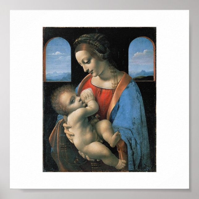 Madonna Litta von Leonardo Da Vinci c. 1490-1491 Poster (Vorne)