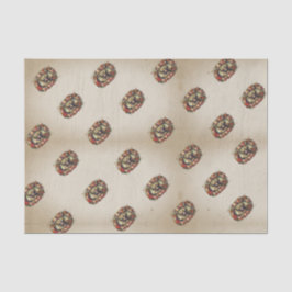 Madonna – Maria – Blumenkranz – Shabby chic Seidenpapier