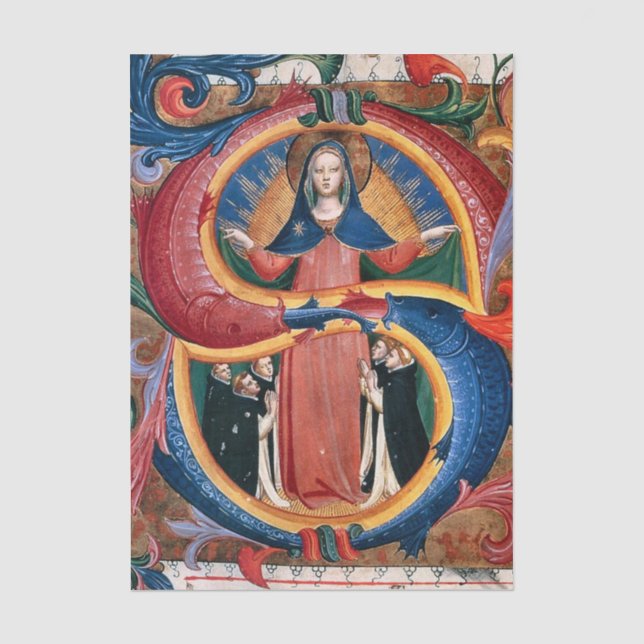 Madonna mit Barmherzigkeit von Kneeling Friars von Seidenpapier (Vorderseite)