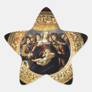 Madonna mit dem Granatapfel Stern-Aufkleber