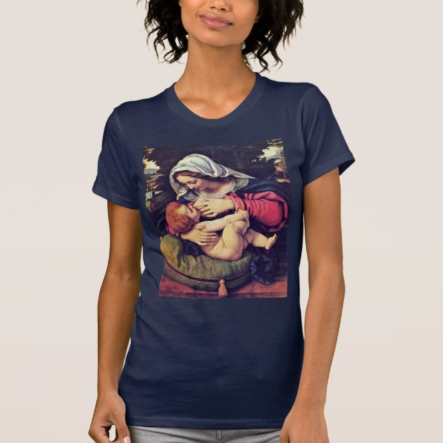 Madonna mit dem grünen Kissen T-Shirt (Vorderseite)