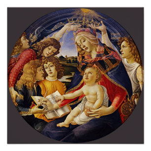 Madonna mit dem Magnificat Botticelli Glossy Poster