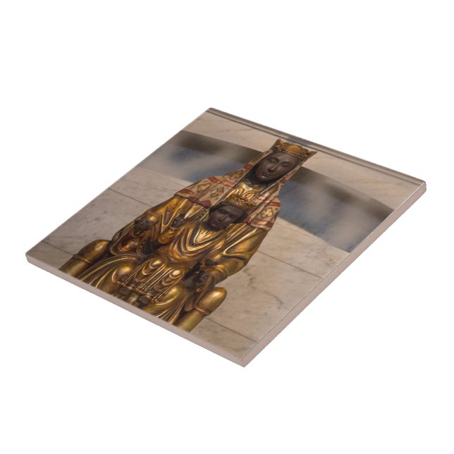 Madonna mit dem Montserrat Fliese (Seite)