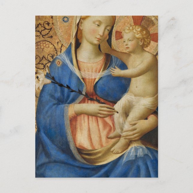 Madonna mit Demut von Fra Angelico Postcard Postkarte (Vorderseite)
