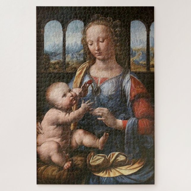 Madonna mit der Narbe - Leonardo da Vinci (Vertikal)
