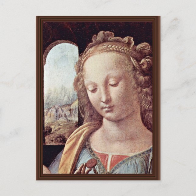 Madonna mit der Narbe von Leonardo Da Vinci Postkarte (Vorderseite)