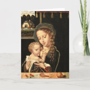 Madonna mit Kind beim Stillen Karte