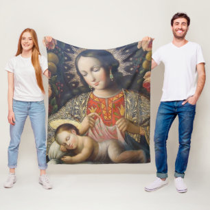 Madonna mit Kind Fleecedecke