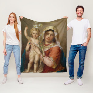 Madonna mit Kind Fleecedecke