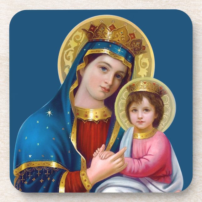 Madonna mit Kind Getränkeuntersetzer (Vorderseite)