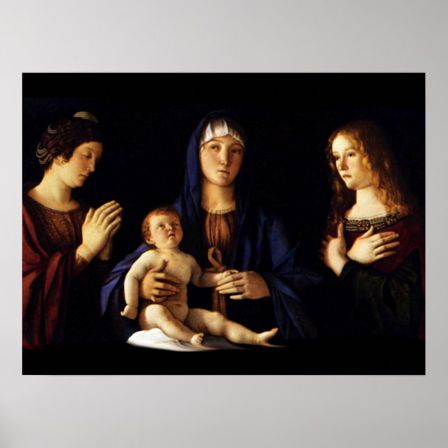 Madonna mit Kind Jesus - Catherine - Magdalene Poster (Vorne)