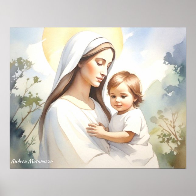Madonna mit Kind Jesus Poster (Vorne)