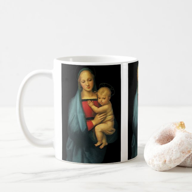 Madonna mit Kind, Madonna del Granduca von Raphael Kaffeetasse (Mit Donut)